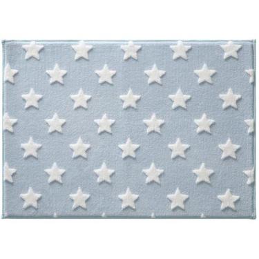 Imagem de Tapete Infantil Jolitex Mimo Estrelas Azul 0,70x1,00m Antiderrapante
