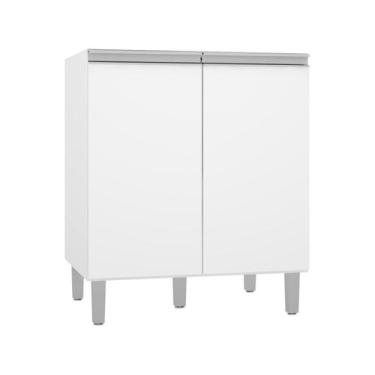 Imagem de Balcão para Cozinha Evidence sem Tampo 2 Portas 80 cm Poliman, Branco