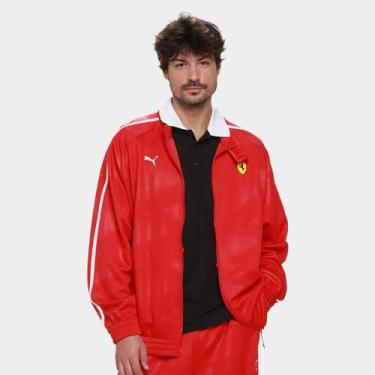 Imagem de Jaqueta Puma Ferrari T7 Oversized Track Masculina, Vermelho, G