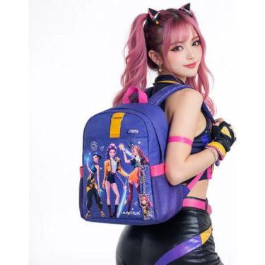 Imagem de Mochila Costas Escolar Guerreiras Do Kpop Huntrix Clio Style Lilás Gue