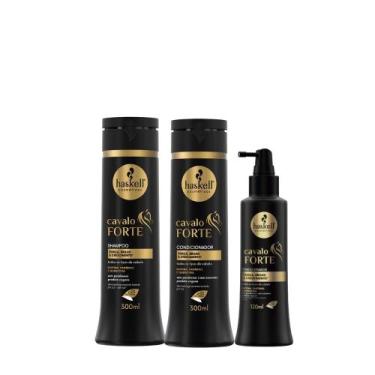 Imagem de Kit Haskell Cavalo Forte Shampoo 300ml + Condicionador 300ml + Tônico 