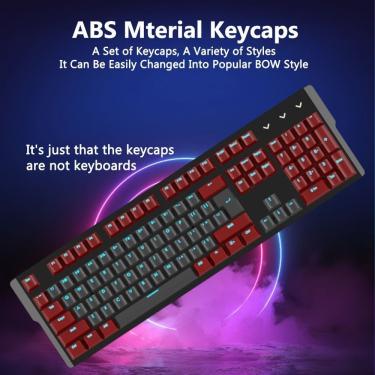 Imagem de Kit de Teclas para Teclado Mecânico Avançado Minimalista com 104 Chaves PBT Semi-Transp...