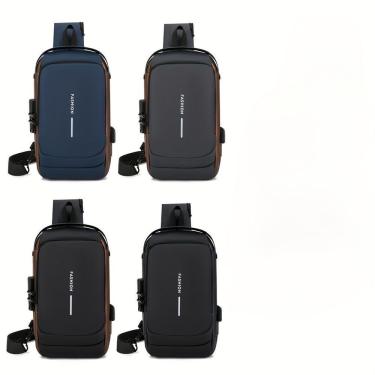 Imagem de Mochila de Peito OEM à Prova D'água em PU para Computador 8 Polegadas com Trava de Códi...