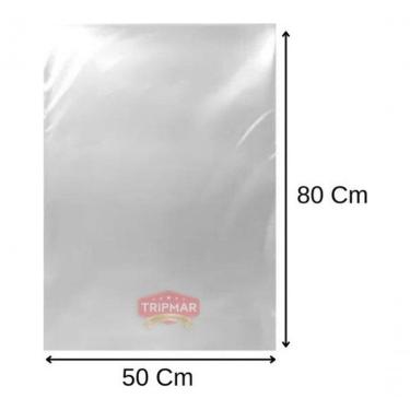 Imagem de Saco Plástico Transparente 50x80 ESP.0,10 com 1 kg para Produtos Mais Pesados e Maior Volume Higipack