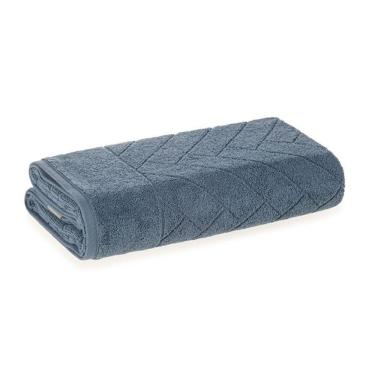 Imagem de Toalha de Rosto Aspen Azul Sereno 48x80CM 100% Algodão Fio Penteado 450g-m2 Macia e Abs...