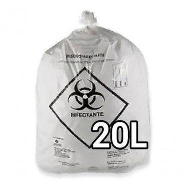 Imagem de Saco de Lixo Hospitalar Sacos de Lixo Infectante 20 Litros 100 Unidades para Resíduos B...