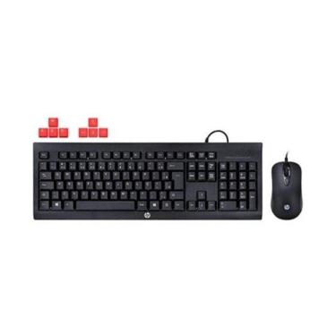 Imagem de Kit Teclado E Mouse Gamer Usb Hp Km100 Preto