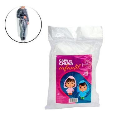 Imagem de Capa de Chuva infantil Plastico Descartavel Facilite.ud