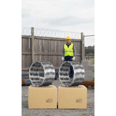 Imagem de Cerca Concertina Simples 30cm - 20 Metros Alta Proteção - Congratulati