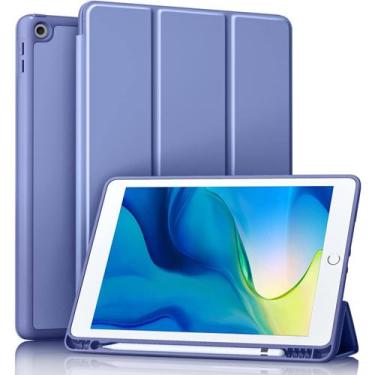 Imagem de Capa Akkerds compatível com iPad 10.2 2021/2020/2019 Azul/Roxo