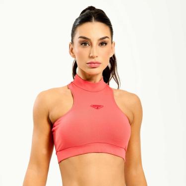 Imagem de Cropped Like Laranja Flower Coral Poliamida Com Bojo Donna Carioca-Feminino