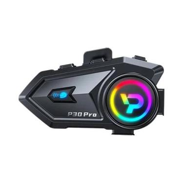 Imagem de Fone De Ouvido Bluetooth Para Capacete De Moto P30 pro Com Microfone À
