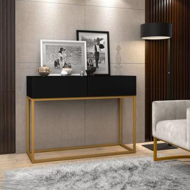 Imagem de Aparador Buffet Eros 90cm Pequeno Para Hall de Entrada Com 2 Gavetas I