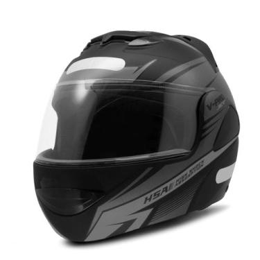 Imagem de Capacete v-pro jet 3 fundo preto pro tork, 62, Preto+Cinza