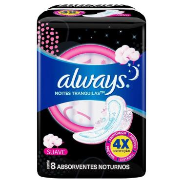 Imagem de Absorvente c/ Abas Cobertura Malha Suave Noites Tranquilas (Leve 8 e Pague 7) - Always