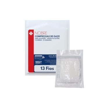 Imagem de Compressa de gaze estéril Nobre 13 fios 100 pacotes Total de 1000 un