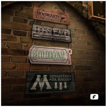 Imagem de Placa Decorativa Harry Potter Lugares Mágicos - Fabrica Geek