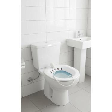 Imagem de 2x Bacia Banho Assento Higiene Íntima Branca Conforto Pós-Pa - Congrat