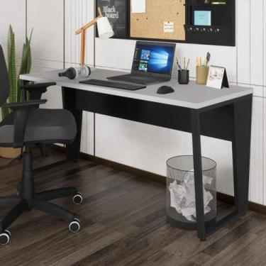 Imagem de Escrivaninha Mesa de Escritório 150cm Multimóveis CR25329, Cinza/Preto