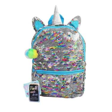Imagem de Mochila De Costas Unicornio Paete Azul - Clio Style