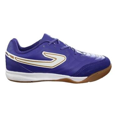 Imagem de Tenis Futsal Topper Maestro Club V 5 Indoor Profissional, Azul, Aço, 3