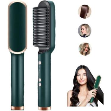 Imagem de Escova Alisadora Elétrica 5 Em 1 Bivolt Cerâmica Íons Anti Frizz Cabel