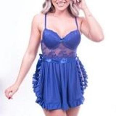 Imagem de Camisola Rendada com abertura lateral - Rainha da lingerie, Vermelho, 