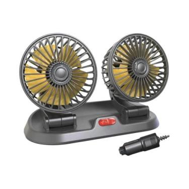 Imagem de Ventilador De Carro USB De Dupla Cabeça 5V 12V 24V Com 2 Velocidades A