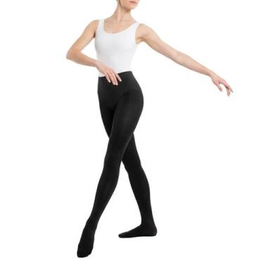 Imagem de Meia Calça infantil Só Dança com Pé - Preto, Preto, 0
