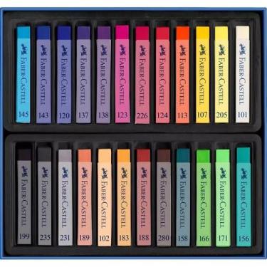Imagem de Giz Seco Pastel Com 24 Cores Longo Faber Castell GIZ SECO PASTEL C/24 