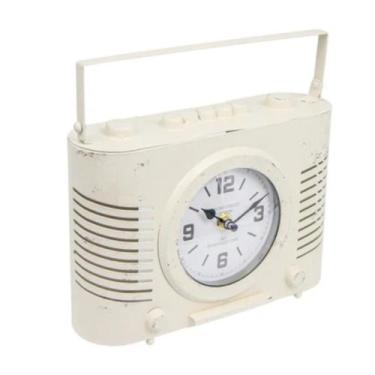 Imagem de Relógio de Mesa Rádio Retrô - Off White - MODALI