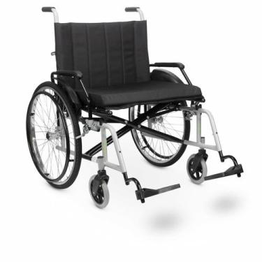 Imagem de Cadeira de rodas Max obeso CDS (150KG), Largura assento 60cm, Cinza