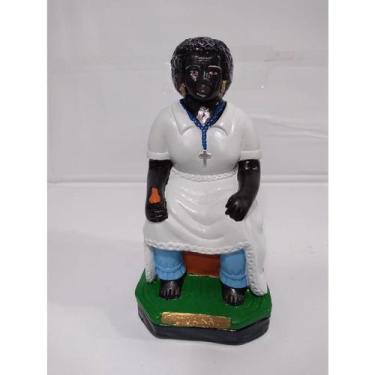 Imagem de Imagem Preta Velha Joana Escultura Estatua Gesso 20 Cm - Lua Mistica