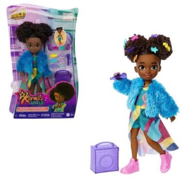 Imagem de Boneca Karma's World Rap Star 22cm Mattel Original, Super Estrela