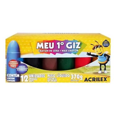 Imagem de Meu Primeiro Giz ACRILEX - 12 cores - 09512