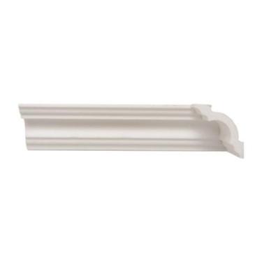Imagem de Rodateto de Poliestireno 3CMX30MM Liso 2,0 Metro Linear Branco Graddus