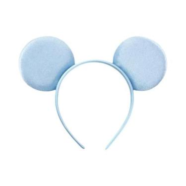 Imagem de Tiara De Veludo Com Orelhas De Rato Para Meninas, Faixa De Cabelo Maci