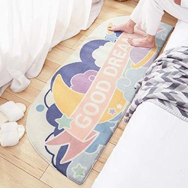 Imagem de Tapete macio para cabeceira, estilo fantasia, meia arco, antiderrapante, lavável e salsicha, para sala de estar, quarto, sala de estudo, varanda, janela saliente, sofá, Dream B, 60160 cm