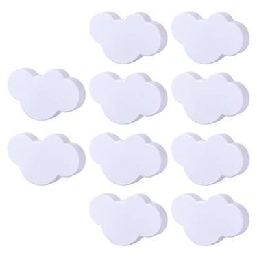 Imagem de 2/4/6/10 pcs Mobiliário de nuvem dos desenhos animados lida com os botões de quarto das crianças PVC Botão da porta do punho da puxão da gaveta para o armário da gaveta das crianças puxa YYDFPIIA