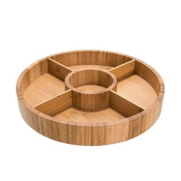 Imagem de Petisqueira Giratória Bambus com 5 Divisórias 35 cm - Home Style