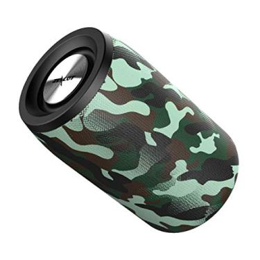 Imagem de HIOD Alto-falante Bluetooth – Alto-falante multifunções sem fio 360 som surround imersivo e super graves 10 m alcance 6h tempo de reprodução para família ao ar livre, camuflagem