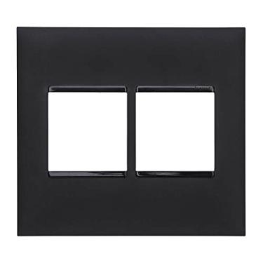 Imagem de PLACA 2 + 2 POSTOS 4X4 PRETA - PIAL PLUS+ - 618512PT