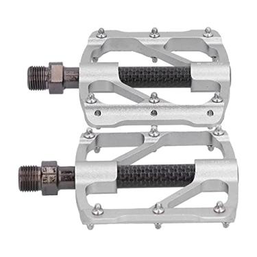 Imagem de Pedais de mountain bike, pedais de bicicleta CNC liga de alumínio com pregos antiderrapantes para estrada Mountain bike para manutenção de bicicletas(Cor Ti)