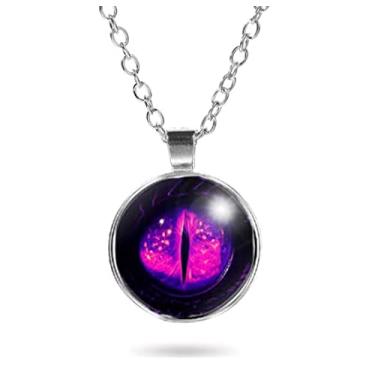 Imagem de Colar Olho Mágico do Dragão Purple Violeta Púrpura Unissex