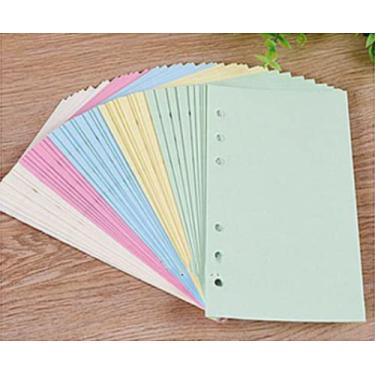 Imagem de Business A5 Caderno de Folhas Soltas Linha de Recarga para Artesanato Índice de Pasta Espiral em Branco Página Interna Papelaria, em branco colorido, A5