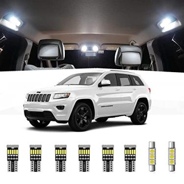 Imagem de AWALITED 15 peças Grand Cherokee Interior Kit de Luzes LED Super Brilhante Mapa de LED Cúpula Lâmpadas para Jeep Grand Cherokee 2011-2018 2019 2020 todos os modelos 2011-2018 2019 2020
