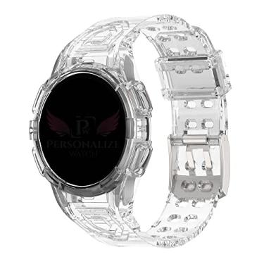 Imagem de Pulseira Personalize Watch Escudo compativel com Samsung Galaxy Watch 4 44mm R870 e R875 - Marca LTIMPORTS (Transparente)