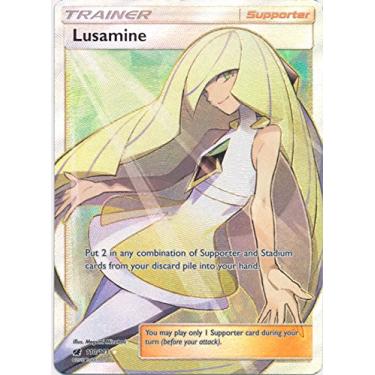 Imagem de Lusamina Pokemon 110/111 Arte completa ultra rara Sol e lua: Invas o de carmesim