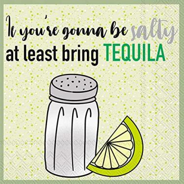 Imagem de IHR Ideal Home Range Guardanapos de coquetel descartáveis 3 camadas de papel para festa, 12,7 cm x 12,7 cm, Bring Tequila, 20 unidades