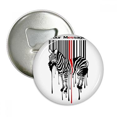 Imagem de Código Listrado Preto Vermelho Graffiti Pinto Abridor de Garrafas Imã Emblema Multifuncional